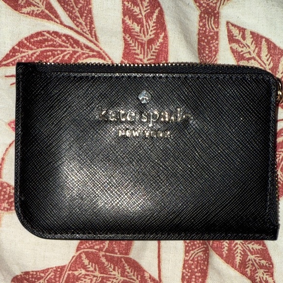 Kate Spade Black Zip Card Holder - Picture 2 of 4